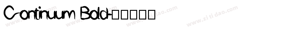 Continuum Bold字体转换